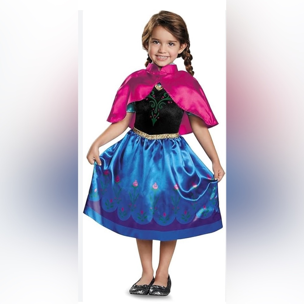 Disney Frozen 4-6 Anna Costume - Pink and Blue